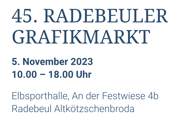 Read more about the article Radebeuler Grafikmarkt 2023